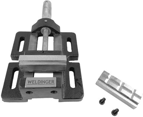WELDINGER Maschinenschraubstock 80 mm Backenbreite für Tischbohrmaschine