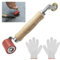 2 in 1 Seam Roller, with White Gloves, Welding Handheld Roller Decorating Tools, Beech Rubber Wallpaper Roller, for Home Wallpaper Pressing The Internal Corners