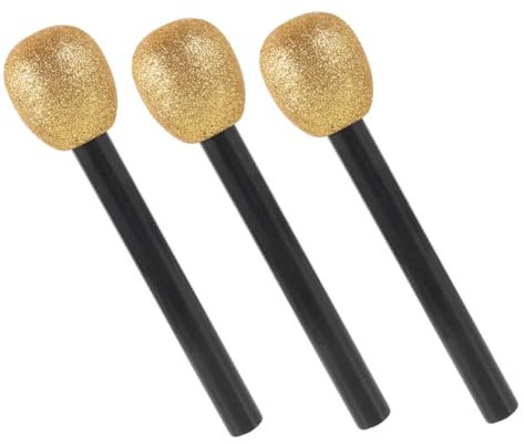 IMIKEYA 3pièces Lot de Faux Microphones Mousse Accessoires De Jeu pour Garçon Fille Cadeaux pour Fête Et Anniversaire