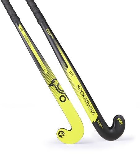 Kookaburra Sunfire Hockeyschläger für Jugendliche, Unisex, Schwarz & Gelb, 36.5 Light EU