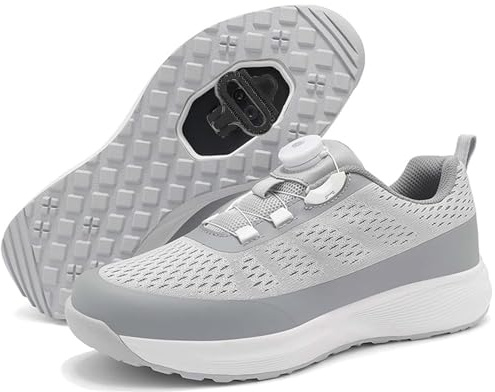 PENXZT Chaussures Cyclisme VTT, Hommes Chaussure Velo Montagne Antidérapants Compatible Pédales SPD avec Boulons & Cleats