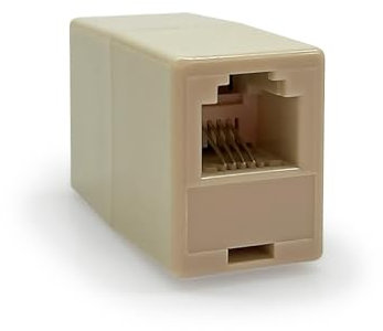 Waytex 39325 Coupleur téléphone RJ11 F/F Raccord 2 ports 6P4C Adaptateur Prolongateur Câble Téléphone ADSL
