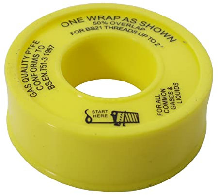 Roll of Gas PTFE Teflon Tape Pipe Thread Sealing Tape 12mm x 5M for Gases & Liquids