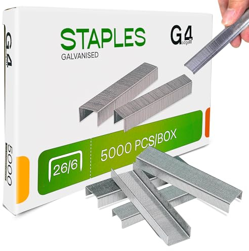 Brillaint Style 5200 x 26/6 No 56 6mm QUALITY STANDARD STAPLES 30 sheets capacity