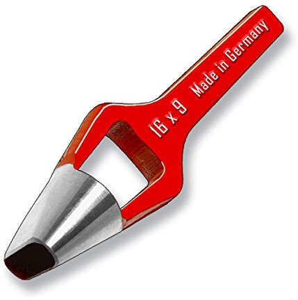 Henkellocheisen 16 x 9 mm Langlocheisen oval Locheisen geschmiedet