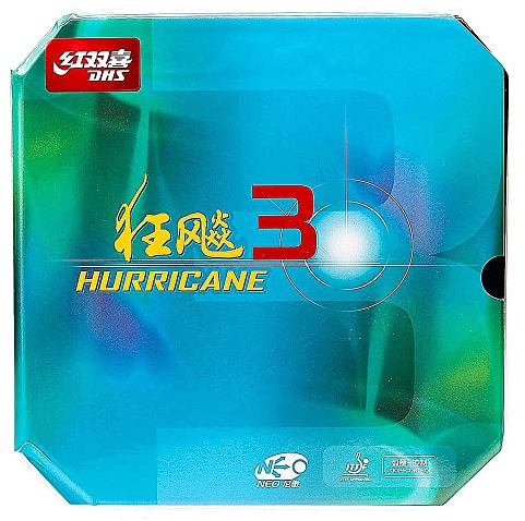 BestParts DHS NEO Hurricane 3 Table Tennis Rubber Sheet Ping Pong Rubber,2.15mm (39°, Black)