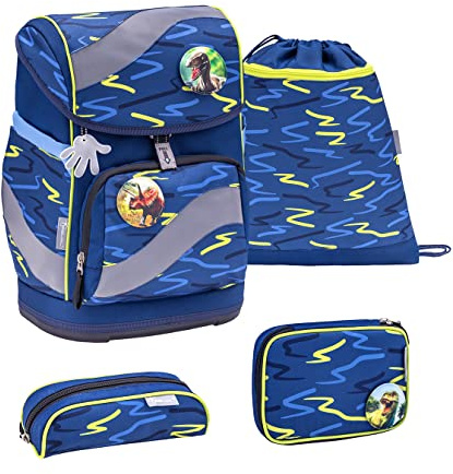 Belmil 405-51 Schulranzen Set 4 - teilig (Sketch Lime Green 2)