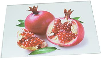 Granada Planche à découper universelle en verre Motif fruits 20 x 30 cm