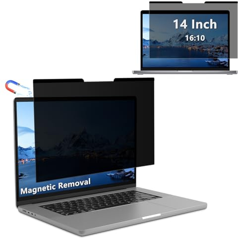 RanBluu Pantalla de Privacidad para Portátil de 14 Pulgadas, Magnético Filtro Privacy Screen Filter, Privacy de Film Extraíble Anti UV Protector de Pantalla para Ordenador (14 Pulgadas 16:10)