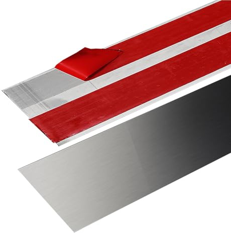 Guangcailun Protector de punta de acero para una larga duración en armarios. Placa de zócalo de 10 cm x 260 cm. Isla de cocina de acero inoxidable, A, 10 x 260 cm