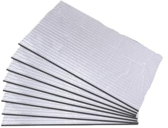 Isolamento Auto Tappetino fonoassorbente for isolamento acustico auto da 20/30/40/50 pezzi(20pcs Silver 10mm)