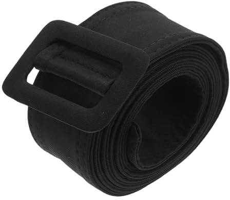 Hemobllo Cintura Lunga Fibbia in Lega di Alluminio Nero Design Semplice e Resistente da Donna per Vestito per Feste e Cerimonie