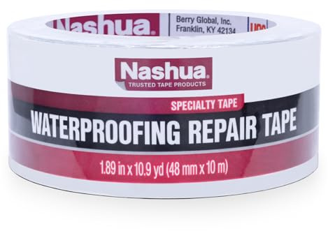 Nashua 361-11 Foil Tape for Waterproofing Repair, 11 mil Thick, 10 m Length, 48 mm Width , Aluminum