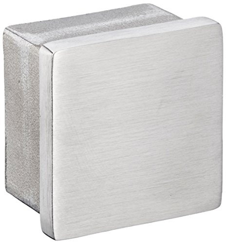 CROSO Endkappe eckig für Vierkantrohr 40x40 mm | Edelstahl V2A geschliffen | 1 Stück