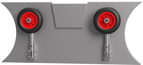 SUPROD Slipräder für kleine Schlauchboote Heckräder Transporträder Edelstahl LD160, schwarz/rot