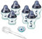 Tommee Tippee Closer to Nature® Newborn Baby Bottle Starter Set, Breast-like Teats with Anti-Colic Valve, Neutral Whale Decoration