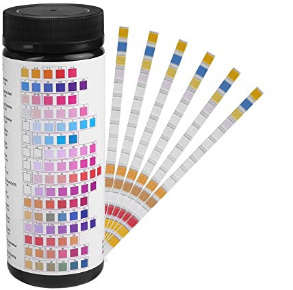 MiOYOOW Aquarium Teststreifen, 16 in 1 100 Streifen Aquarium Wassertest Kit für Süßwasser, Aquarien, Fischteich