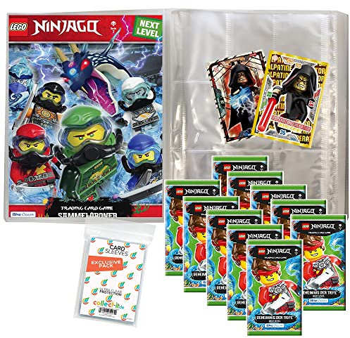 collect-it.de MY HOME OF CARDS + TOYS Exklusive Aufbewahrungshüllen im Bundle mit Blue Ocean - Lego Ninjago 7 Next Level Trading Cards (1 Leere Sammelmappe + 10 Booster)
