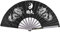 Akozon Fan d'arts Martiaux, Arts Kung Fu Dance Practice Metal Folding Training Performance Fan Noir Acier Inoxydable Tai Chi Martial (Le Noir)
