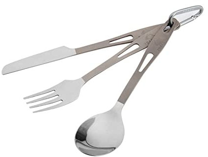 TOAKS Titanium Folding Utensil Set - Fork Knife Spoon