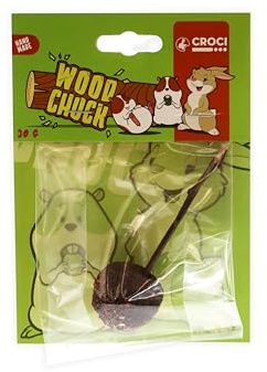 Croci Woodchuck Lolly Snack para roedores 100% Natural, Snack para Conejos, hámsters, Chinchillas y cobayas, Sabor Grosella y Frambuesa/Manzana, 30 g