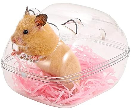 YSFSootie Transparent Sand Bath & Bathroom Container - Detachable Toilet for Syrian, Gerbil, Dwarf Guinea Pig, Rat, Mice (Size M)