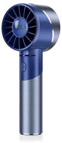 OUILA Handventilator, Mini Ventilator USB Aufladbar Tragbarer Akku Ventilator mit 4 Geschwindigkeiten Turbo Wind, 2600mAh Max 16 Std. Klein Hand Ventilator To Go für Reisen Büro Zuhause Draußen