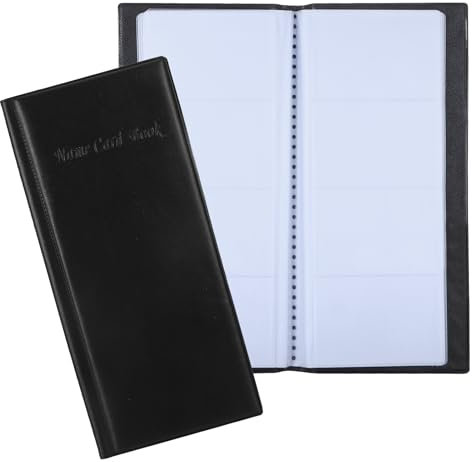 Yylaiire Visitenkartenmappe,Visitenkarten Aufbewahrung für 400 Karten,Schwarz Pu-Leder Visitenkartenetui für Kundenkarten Kreditkarten Visitenkartenbuch,Platzsparende Visitenkarten-Organizer für Büro