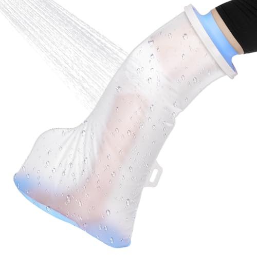 ANOMM Waterproof Leg Cast Cover for Shower, Non-Slip Adults Full Leg Cover, Reusable Cast Protectors, Cast Bag for Shower Extra Wide for Knee Brace, Large Plaster Dressings, After Operation Boots
