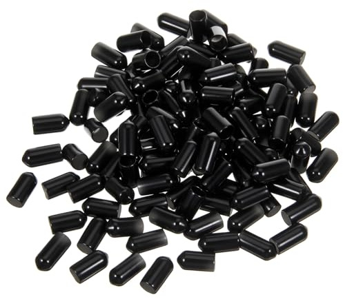 Rubber Caps for Bottles, 200PCS Liquor Pour Spout Covers for Liquor Bottle Spouts, Olive Oil Spouts, Pour Spot Caps, Black Rubber Pourer Cap (Not Include The Spout)