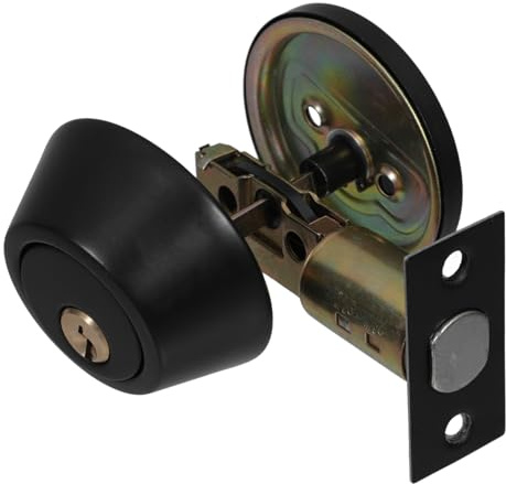Homoyoyo Heavy Duty Stainless Steel Single-Sided Deadbolt Lock with Copper Core Key Hidden Design for Enhanced Security Fits Thick Interior Doors Auxiliary Lock for Reliable Door Protection