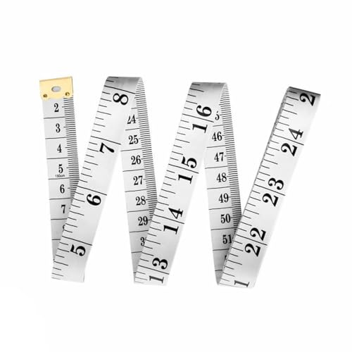 FAMHOME Tailor’s Measuring Tape 150cm/60” – Dual-Sided Inch/CM Body Tape Measure for Sewing, Tailoring, Dressmaking, Crafting, Fitness, Weight Loss, Body Measurements – Flexible Fibreglass Tape