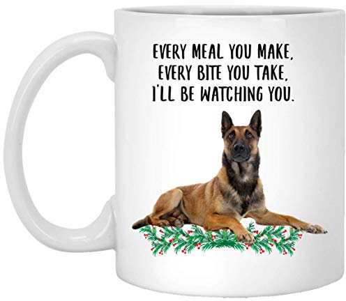 Kaffemugg rolig belgisk Malinois guld röd varje måltid du gör varje bit du tar keramisk tekopp roliga arbetsmuggar slät tekopp för födelsedagspresenter kontorsgåvor kök 330 ml