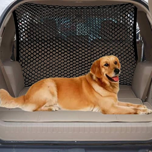 LXTICVV Dog Barrier for Bentley Continental GT Speed Flying Spur Speed, Adjustable Strap Lightweight Design Easy Setup Net Pet Car Divider Back Seat Barrier Net Bungee Cords Sturdy Mesh