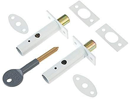 Yale Locks YALP2PM444WE Cerradura de Seguridad, Blanco, Pack de 2, Set de 6 Piezas