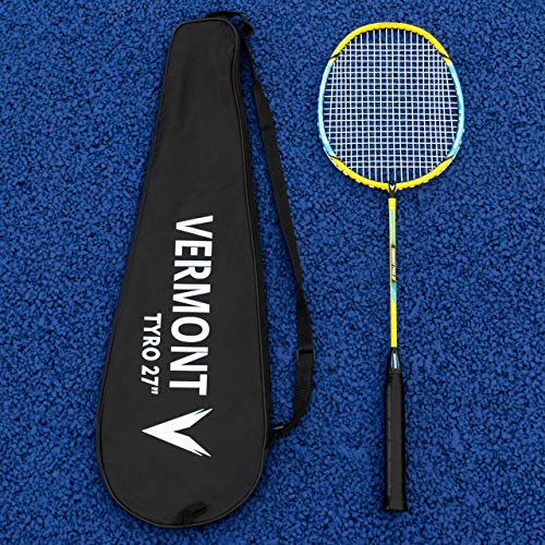 Vermont Raquette de Badminton Tyro – Raquettes en Acier & Aluminium avec Housse (53cm, 58cm & 68,5cm)