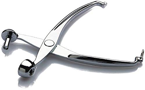 Tredoni 2.2mm Stainless Steel Olive Cherry Pitter Corer with Closing-Lever | Robust Cast Stainless Steel Pitter Press, Ergonomic Grip Adjusted Handles and Safety Locking Lever, Effortless Pit Extraction