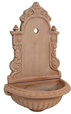 Biscottini Fontaine Murale Jardin 65 x 40 x 25 cm - Fontaine de Jardin Murale Extérieure - Made in Italy