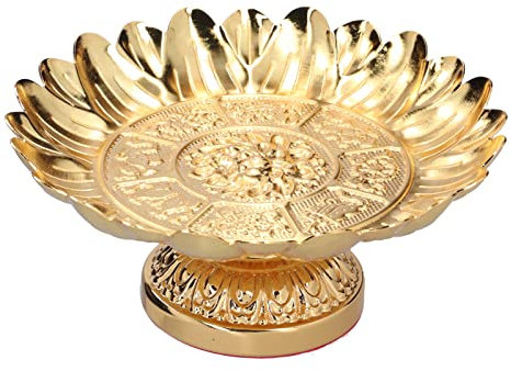 Plateau De Fruits, Plateau Rond Doré, Bol à Fruits Corbeille à Fruits Vintage Bol Décoratif Sur Pied Organiseur De Comptoir De Cuisine Bol Pour Fruits Et Petits Pains