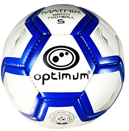 Optimum Football Ball Size 4 – Matrix All-Weather Training & Match Soccer Ball, Soft-Touch Durable PVC, Even Pressure, UV-Resistant, Ideal for Grass, Astro Turf & Hard Grounds
