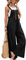 SotRong Dungarees for Women Uk Cotton Linen Culotte Jumpsuits & Playsuit Wide Leg Jumpsuit with Pocket Summer Holiday Boho Hippie Romper Casual Sleeveless Comfy Petite Overalls Black L