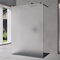 Mai & Mai Duschwand Duschabtrennung 2 Schwarze Haltestange für Walk-In Dusche 120cm 8mm ESG-Sicherheitsglas vollflächig Satiniert mit Nanobeschichtung Rechteckiger Stabilisator Bremen01VS+2