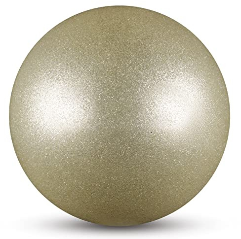 DRUNA Ballon pour Gymnastique Rythmique Glitter 300 g 15 cm (Argent)