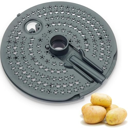 NHPY 1 Pièces Accessoire Éplucheur Pour Thermomix Tm6, Tm5, Tm31, Éplucheur De Pommes De Terre Avec Râpe En Plastique Robuste Pour Carottes, Légumes,Eplucheur Pomm, Accessoires Pour Thermomix (Gris)