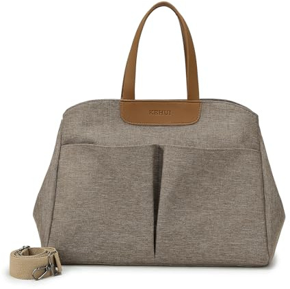 SONARIN Sac à Langer Multifonctionnel Léger pour Bébé, Bandoulière Imperméable de Maternité, Fourre-tout de Voyage avec Crochets de Poussette (Kaki)