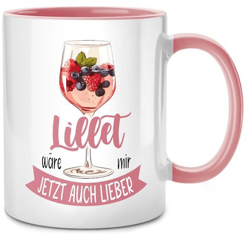 Seness Lillet wäre mir jetzt auch lieber Tasse, Aperol Geschenk Prosecco Sekt Wild Berry Gin Hugo Spritz Wein, Abschiedsgeschenk Kollegen, Abschied Kollegin Lieblingskollegin, beste Freundin (Lillet)