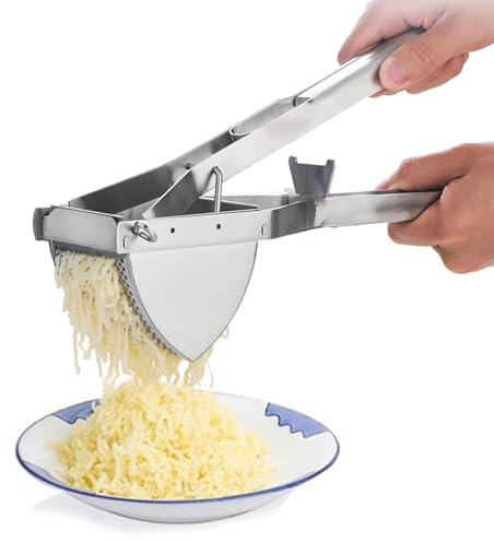 Spremiaglio Manuale Professionale con Maniglia Comoda, Schiacciapatate Acciaio Inox, Attrezzo per Purè Patate Cucina, Utensili Succo Limone Spremuto, Lavabile In Lavastoviglie Spremiagrumi Frutta