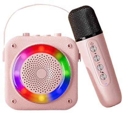Máquina de karaoke - Micrófono y altavoz portátil para exteriores, micrófono y altavoz portátil para exteriores, familia, uso doméstico, adecuado para bodas, cumpleaños