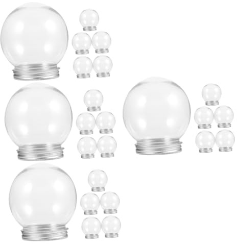 BUGUUYO 24pcs Crafts Making Water Globes Ball Shape DIY Supplies Easy Operate Empty Globes