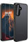 QHOHQ Hülle für Samsung Galaxy A56 5G / A36 5G mit 2 Stück Panzer Glas, [Militärstandard Schutz] Handyhülle, Transluzente Matt Rückseite Schutzhülle Case, Anti-Fingerabdruck, Kratzfest - Schwarz